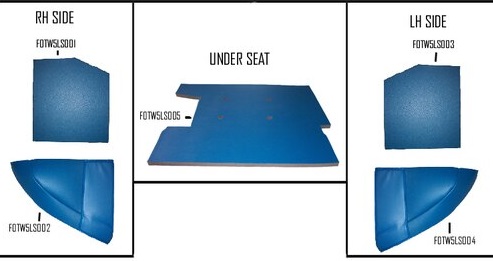 UF90113   Cab Kit Without Headliner---Blue---Series 1 Cab